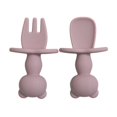 thumbnail image 3 of Make Mealtime Fun with Our 2pcs Panda Training Fork Spoon Set - Soft Silicone, BPA Free, Easy to Hold, Perfect for Infant Feeding and Learning Tableware, 3 of 5
