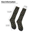 thumbnail image 5 of Fotbe Mardi Gras Fleur de Lis print Women's Men's Novelty Crew Socks Cotton Socks Knee High Socks for Walking,Running,Nurses,Pregnancy, 5 of 9