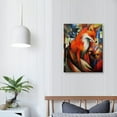 thumbnail image 3 of Nawypu  - The Foxes Abstract Canvas Wall Art. Cotton Canvas Giclee Print Stretched over Pine Wood Frame for Wall Decor, 3 of 4