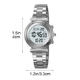 thumbnail image 2 of Digital Watch Womens Digital Analog Alarm Multifunctional Stainless Steel Strap Waterproof Chronograph Calendar Luminous for Men Women Southeast asia Daily Watch Birthday Adjustable Buckle, 2 of 9