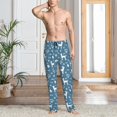 thumbnail image 2 of Pofeuu Poodle Dog Print Men's Pajama Pants, Soft Lounge Pajama Pants with big pockets for Men Plaid Pj Bottoms-Small, 2 of 6