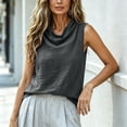thumbnail image 6 of Omexry Tank Top Fashion Women's Casual Comfortable Solid Sleeveless Cowl Neck Blouse Tank Tops, 6 of 9