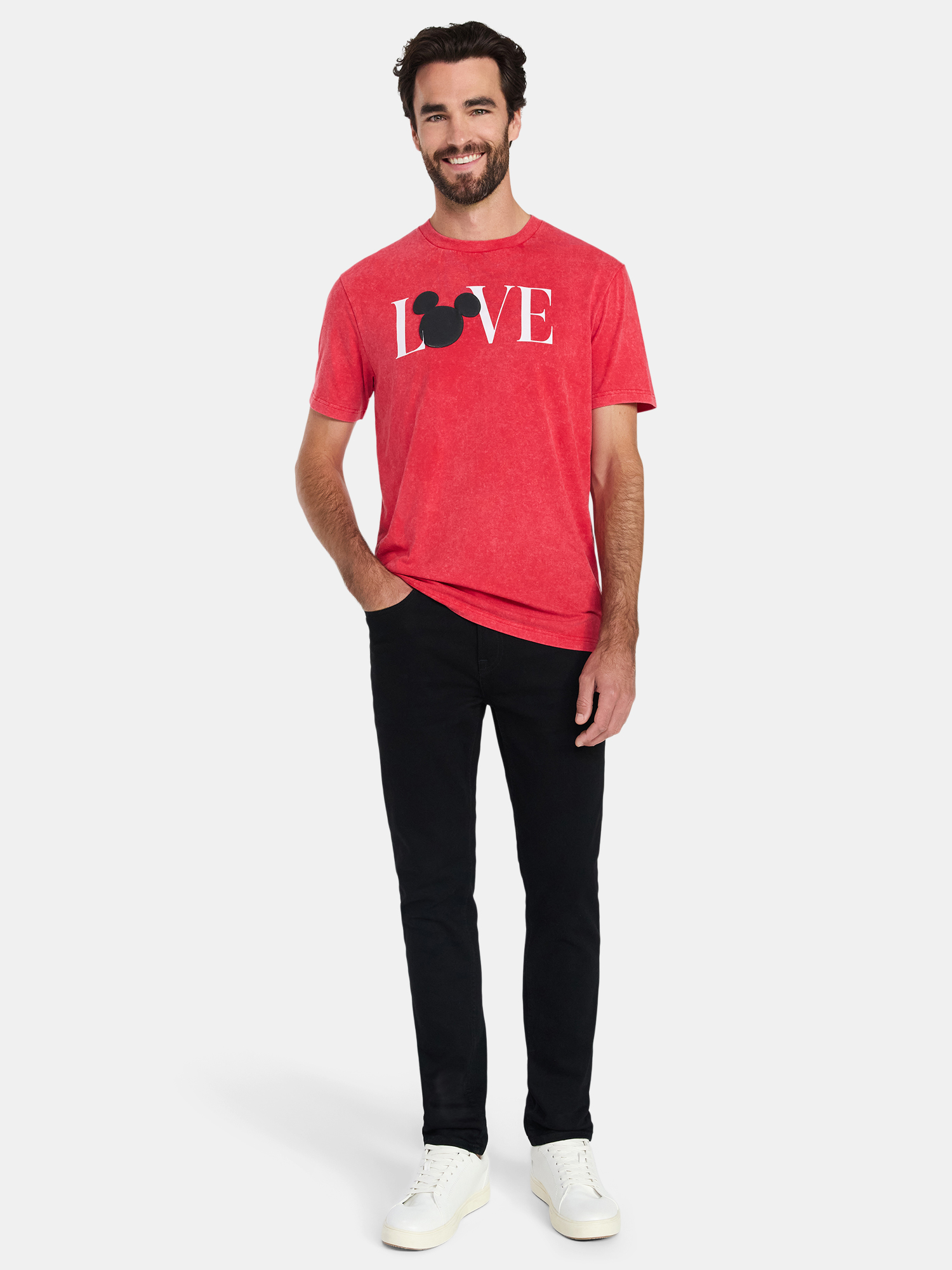 Disney, Men's & Big Men's Valentine's Day Graphic Tee, Mickey Love, Sizes XS-3XL