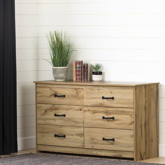 South Shore Tassio 6-Drawer Dresser for Adult, in Nordik Oak