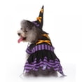 thumbnail image 1 of Topumt Dog Wizard Costume, Purple Halloween Costumes for Dogs Wizard Cosplay Costume Halloween Costume Headwear Cosplay Coat Hat, 1 of 7