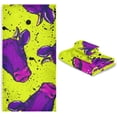 thumbnail image 6 of Coolnut Neon Cow Face Bath Towels Soft Absorbent Bath Towels Bath Towel Set of 3 for Home Hotel Bathroom Decor, 6 of 6