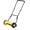 Yellow | 14 inches, variant on 16" Push Reel Lawn Mower, 5-Blade Manual Walk-Behind Lawn Mower with Adjustable Cutting Height, Compact Push Mower for Small Yards, Orange