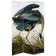 thumbnail image 2 of Oriental Furniture 6 ft. Tall Audubon Heron & Flamingo Canvas Screen- 3 Panel, 2 of 4