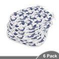 thumbnail image 2 of Koi Fish Dining Chair Pad, Carp Koi Sketch Drawing with Detailed Fish Scales Pattern Eastern Marine Life, Water Resistant Pillow with Straps for Seats, 8 Pieces Set, Navy Blue White, by Ambesonne, 2 of 5