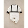 thumbnail image 5 of WIBACKER Baby Infant Boy Astronaut Costume 100% Cotton Newborn Boy Space Suit Cosplay Party Jumpsuit Halloween Christmas Rompers, 5 of 11