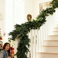 thumbnail image 5 of 6ft Christmas Garland, Realistic Soft Pine Vine Garland,Thick and Lush Artificial Cedar Garland for Christmas Winter Home Staircase Mantel Fireplace Window Holiday Party Decor,Green/1PCS, 5 of 6