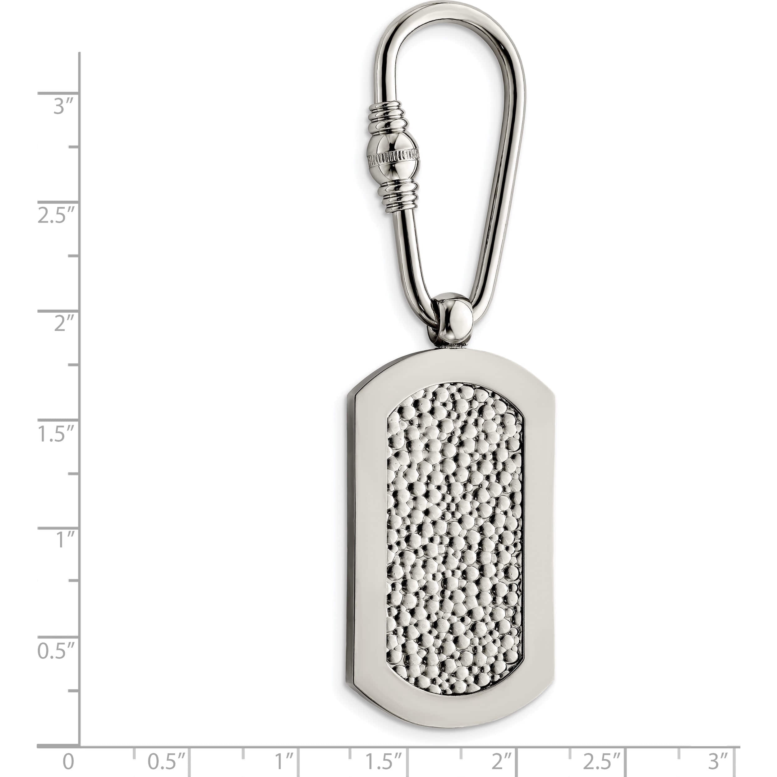 Titanium Polished Pebble Textured Key Ring Made In China tbk100