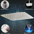 thumbnail image 5 of 12inch Stainless Steel Shower Head Ceiling/Wall Mount Rain Square Sprayer Brushed Nickel, 5 of 10