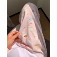 thumbnail image 1 of Pantalones largos de mariposa a cuadros de verano para mujer, pantalones finos para el hogar, pantalones holgados informales de cintura alta con tubo recto para dormir, 1 of 5