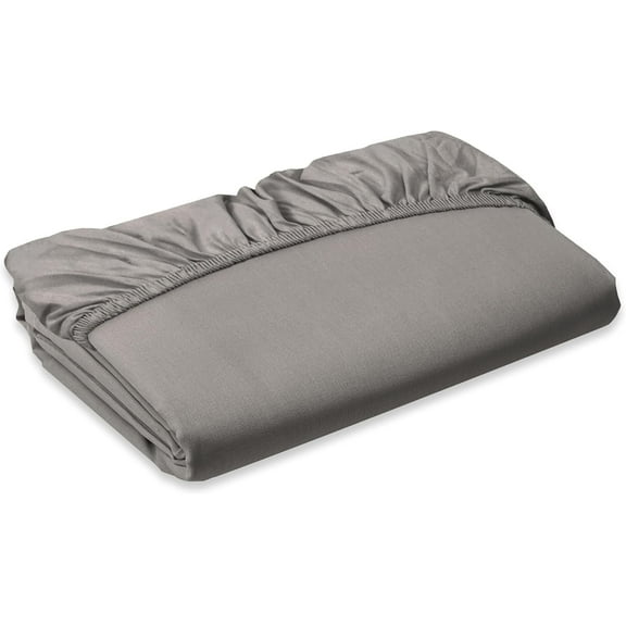 Elegant Comfort 1500 Premium Hotel Quality 1-Piece Fitted Sheet, All Around Elastic, Deep Pocket, Softest Quality Microfiber - Full Gray