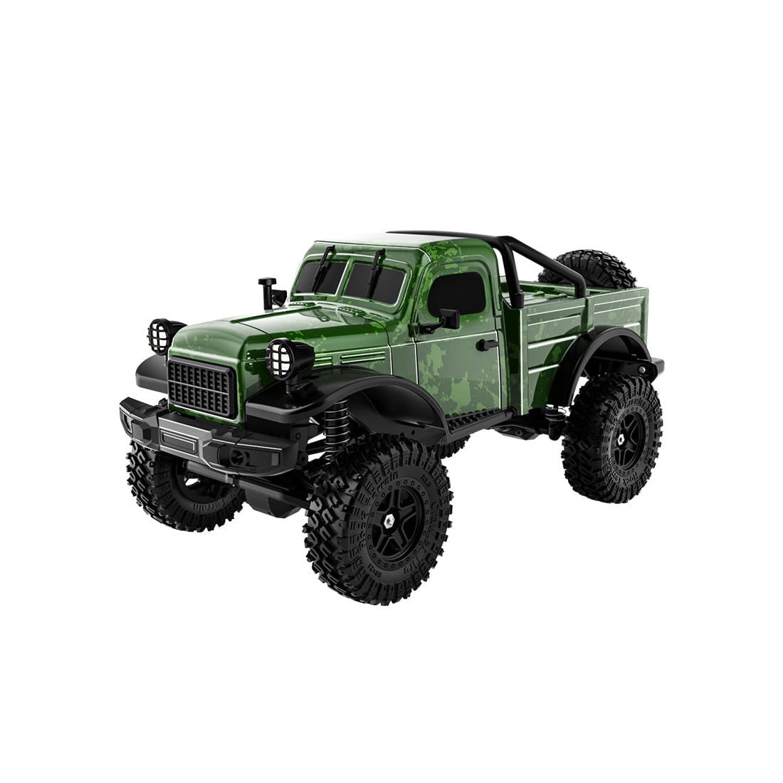 C8813 RC Rock Crawler with LED Lights, 1/16 Scale 4WD Off-Road Truck Model High-Torque 370 Motor, 12KM/H Speed Remote Control Car for Adult