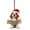 Dog-D, variant on dajkiuy Christmas Dog Pendants Non-3D Acrylic Cute Dog with Hats Christmas Tree Decoration Car Interior Hanging Ornament Crafts Dog Lover Gift