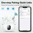 thumbnail image 2 of Wireless Ear Buds 50H Playback LED Power Display Earphones with Wireless Charging Case Headphones IPX7 Waterproof in-Ear Earbuds with Mic Compatible for iPhone Android White, 2 of 6