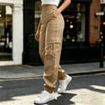 thumbnail image 2 of Noric Women Elastic Waist Cargo Jogger Pants High Rise Lightweight Outdoor Pants for Hiking Daily Street Walking Travel, 2 of 9