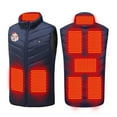thumbnail image 2 of Gamivast Plus Size Heated Vest for Men and Women Christmas Stand Collar Full Zip Jacket Multiple Heating Zones and 3-Levels Hiking Loose Washable USB Coats Pockets Unisex Heated Vests no Power Bank, 2 of 6