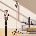 thumbnail image 1 of Mobile Phone Selfie Stick Bluetooth Live Integrated Telescopic Portable Camera Stand Tripod Universal (R1SL1.7m Light Black), 1 of 7