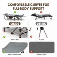 thumbnail image 3 of Camping Cot For Adults, Heavy-Duty Portable Cot Bed With Mattress, Foldable Padded Sleeping Cots For Camping Travel Tent Day Bed Outdoor & Home Guest, Max Load 300 LBS, 75x28x14", 3 of 7