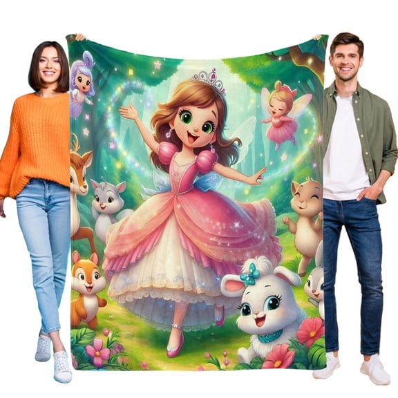 Sofia Flannel Blanket 50*60 in inch Soft And Comfortable With Clear Patterns And Easy Cleaning