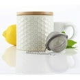 thumbnail image 5 of Chantal Chantal Ceramic Tea Caddy Set w/ Bamboo Lid and Tea Ball Infuser (White), 5 of 7