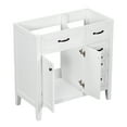 YesFashion 36 Inch Bathroom Vanity, Bathroom Vanity with 3 Drawers, Storage Space, Solid Wood ...