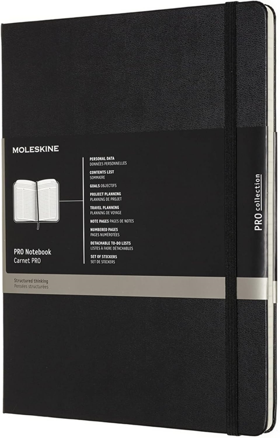 Moleskine Professional Notebook XL Black Hard Cover (7.5 x 9.5)