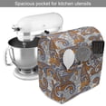 thumbnail image 2 of Vintage Stand Mixer Cover, Paisley Inspired Swirls Curls Floral Abstract Botanical Oriental, Kitchen Appliance Organizer Bag Cover with Pockets, 5 Quarts, Orange Pale Blue Cream, by Ambesonne, 2 of 4