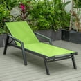 thumbnail image 3 of LeisureMod Marlin Patio Chaise Lounge Chair With Arms Aluminum Frame Green, 3 of 15