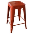 thumbnail image 2 of AmeriHome Loft Red 24" Metal Bar Stool, Orange, Set of 2, 2 of 3