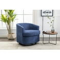 thumbnail image 2 of 360-Degree Swivel Accent Chair,Swivel Barrel Club Chair with Cushion and High Backrest, Leisure Arm Chair for Nursery, Living Room, Vanity Bedroom, Office, Lounge (Navy), 2 of 9