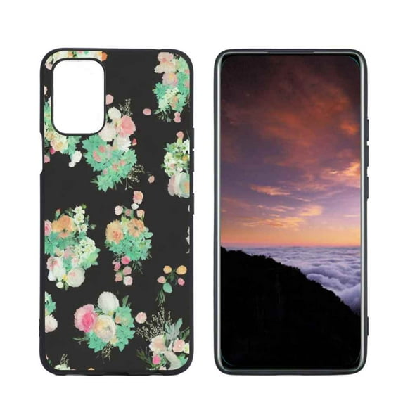Compatible with LG K52 Phone Case, Floral 114 Case Men Women, Flexible Silicone Shockproof Case for LG K52