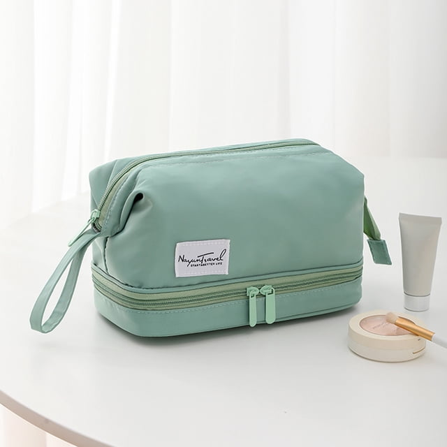 Dvkptbk Translucent Cosmetic Bag, Cosmetic Bag Set Frosted Translucent with Zipper Handle Portable Travel Bag, Hangable and Handy Cosmetic Bag Makeup Packages Storage & Organization