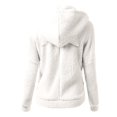 thumbnail image 4 of Women Cute Cat Ear Fleece Hoodies Zipper Fuzzy Sherpa Jackets Long Sleeve Casual Cozy Warm Winter Coat Outwear, 4 of 4