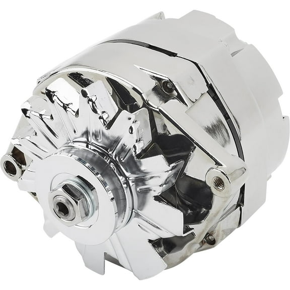 Chrome GM 1-Wire Alternator, 60 Amp, Internally Regulated