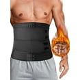 thumbnail image 1 of FITVALEN Men Sauna Suit Sweat Belt Hot Neoprene Body Shaper Waist Trainer Zipper Corset Girdle Workout GYM, 1 of 8
