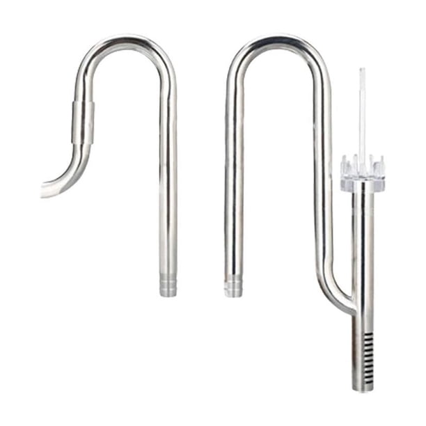 Tubo de entrada de agua de 12 mm y 16 mm con superficie para sistema de filtro de acuario, acero inoxidable 16 Ajuste de la película de aceite