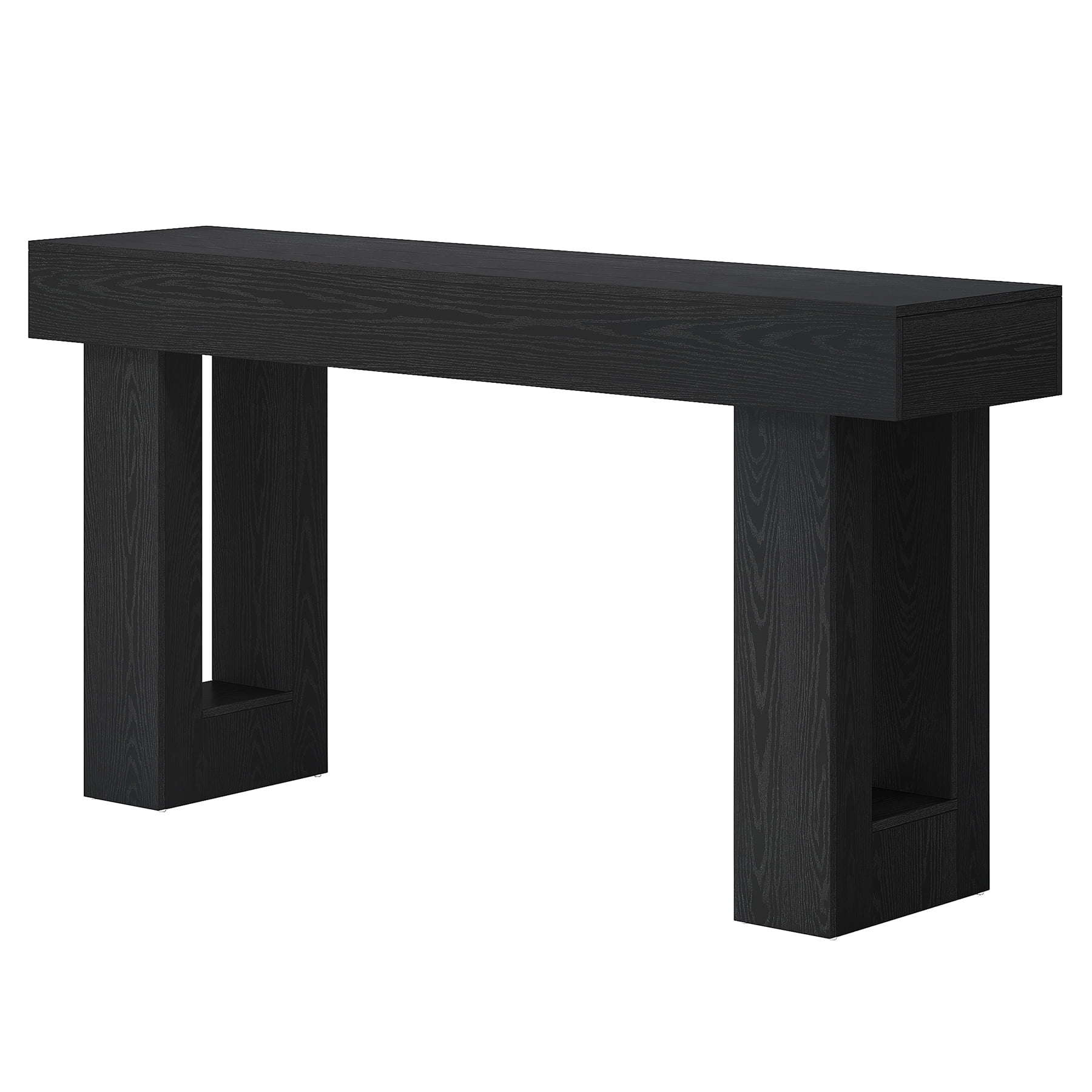 Fnova 63" Long Console Table, 2-Tier Wooden Narrow Rectangular Sofa Table Behind Couch, Farmhouse Entryway Table for Entrance, Hallway, Living Room