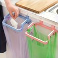thumbnail image 1 of 1pc Space-Saving Over-the-Cabinet Garbage Container - Reusable Plastic Bag Holder Rack with Adjustable Hooks for Kitchen, Pantry, Garage, and Bathroom Organization - Easy Installation and Cleaning, 1 of 5