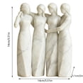 thumbnail image 3 of Escultura de la amistad de hermanas hecha a mano Figurita de resina Decoración blanca para el hogar Regalo para hermanas Adorno de recuerdo para estantería o mesa, 3 of 7