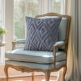 thumbnail image 6 of decorUhome Set of 2 Decorative Throw Pillow Covers 24X24, Soft Pillow Covers for Couch, Blue Grey, 6 of 8