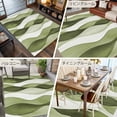 thumbnail image 6 of 5x7 Area Rugs, Sage Green Stripes Non-Skid Rubber Backing Large Rectangle Rugs - Living Room Bedroom Home Office, Retro Farmhouse Abstract Ripple Indoor Floor Mat Carpets Washable Rug, 6 of 9