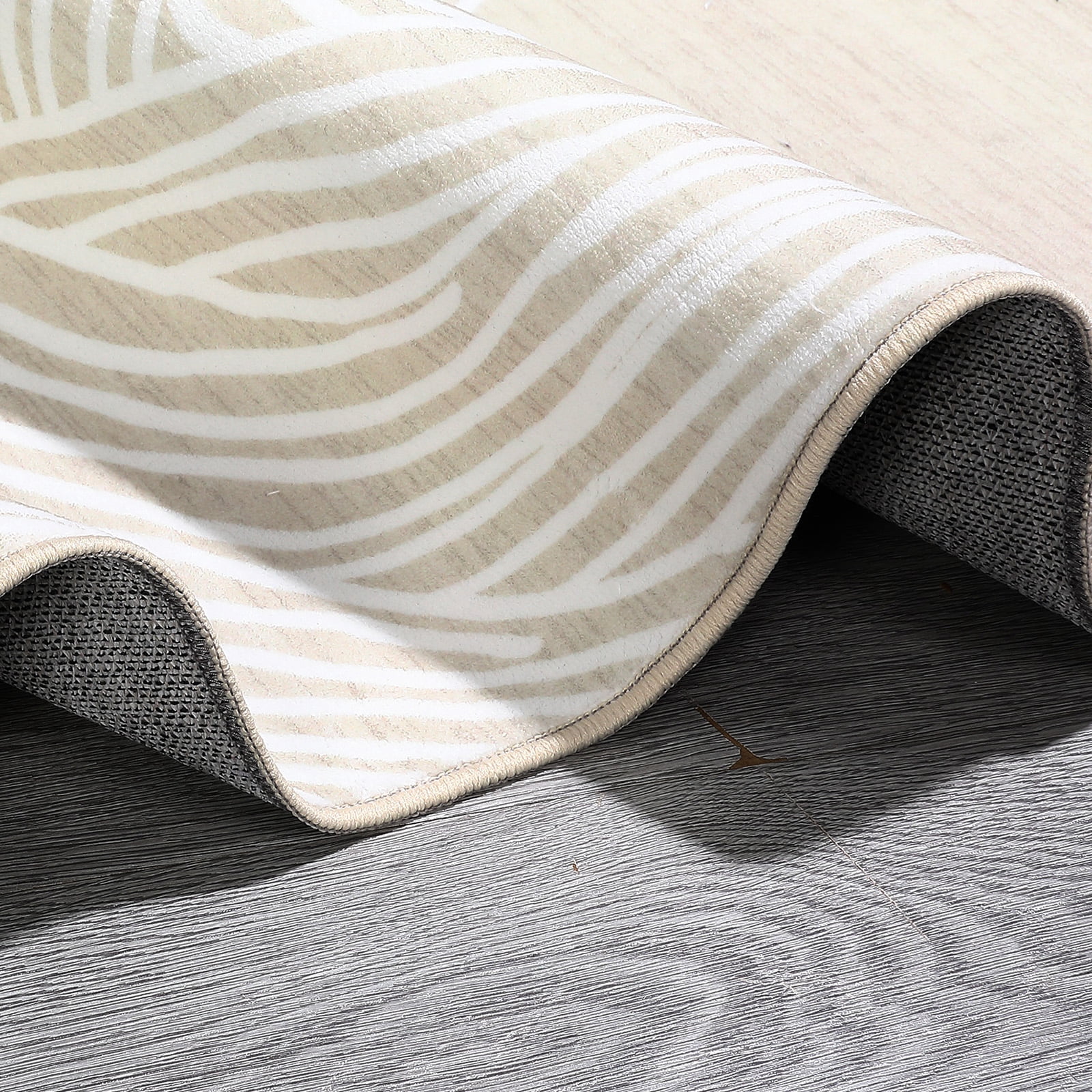 CAROMIO Modern Abstract Area Rug for Living Room Washable Indoor Room Decor Carpet, 9' x 12' Light Brown