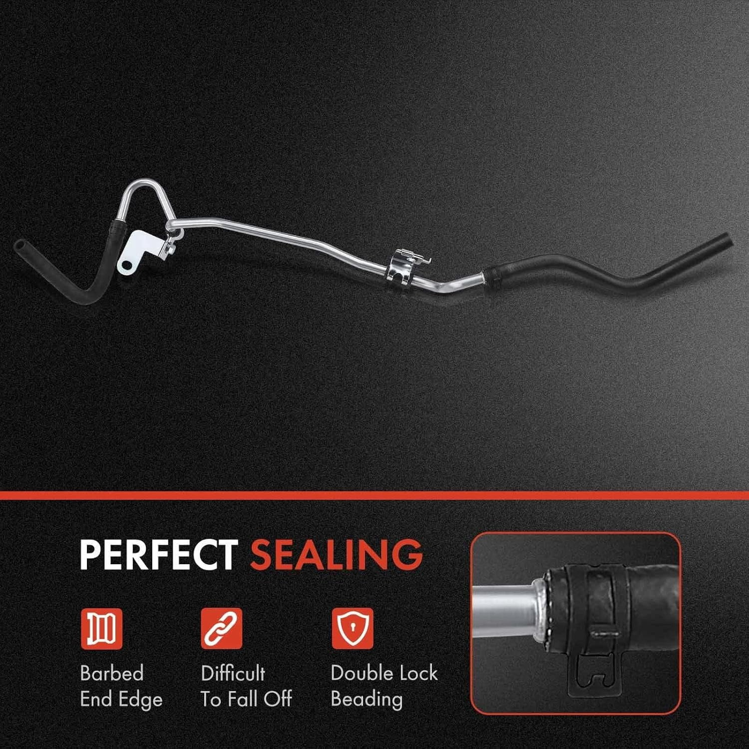 A-Premium Power Steering Return Hose Line Assembly Compatible with Toyota 4Runner & Lexus GX470, 2003 2004 2005 2006 2007 2008 2009, 4.7L, Gear To Cooler