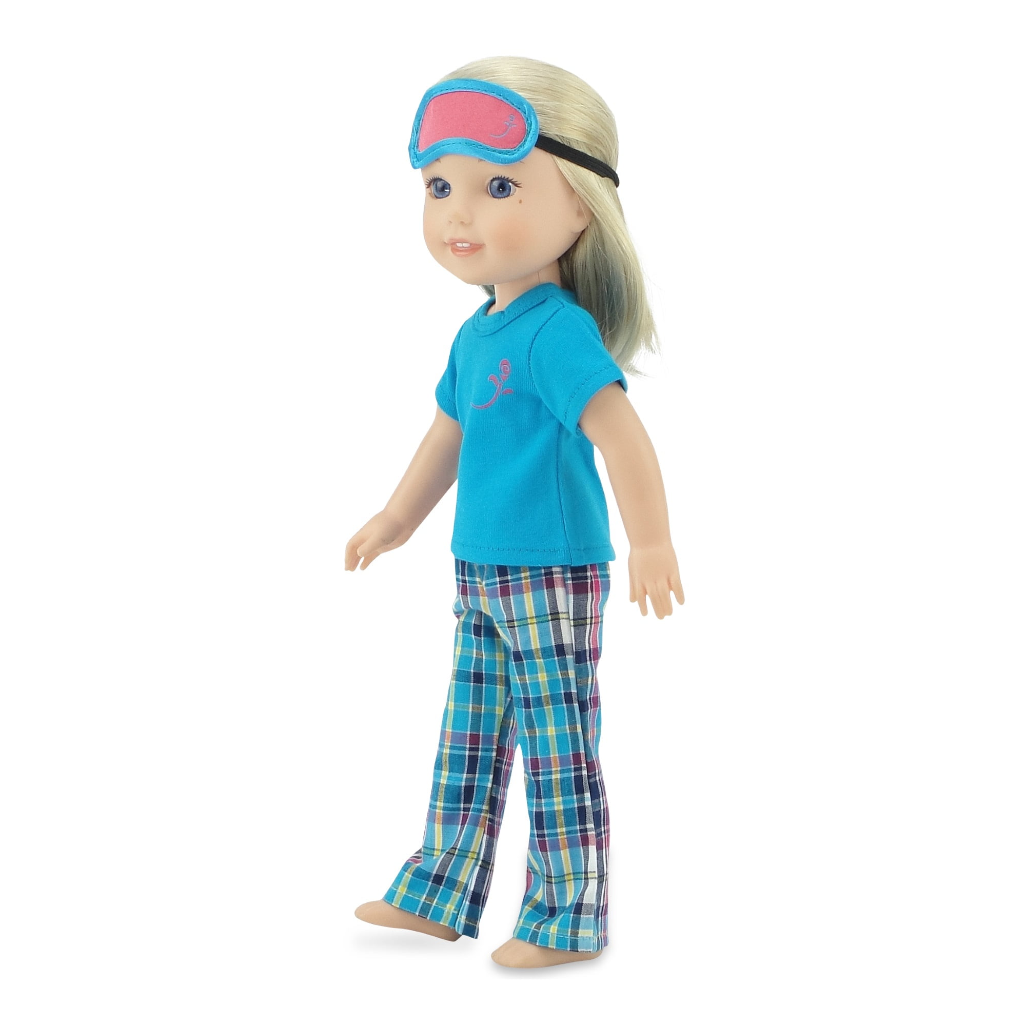 Blue Star Nightgown Fits 14 Inch American Girl Wellie Wishers Doll Clothes