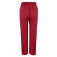 thumbnail image 5 of ZLBDYG Linen Pants Girls High Waist Carrot Straight Leg Summer Bottoms Teen Kids Drawstring Ankle Length Tapered Trousers Slacks, 5 of 6