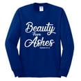 thumbnail image 2 of Wild Bobby Beauty From Ashes Isaiah 61:3 Inspirational/Christian Men Long Sleeve Shirt, Royal, Medium, 2 of 5